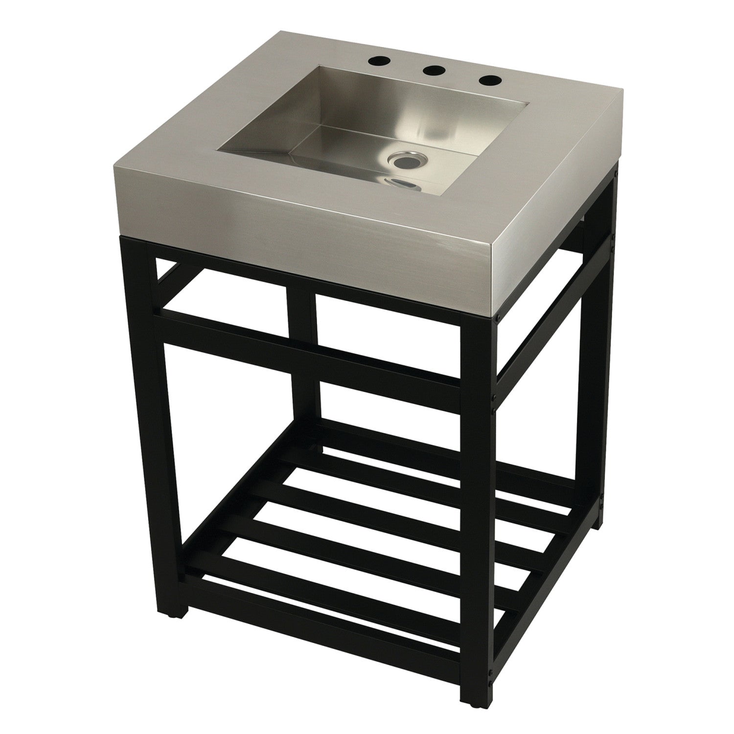 Kingston Brass Kingston Commercial lavabo consola — Negro Mate