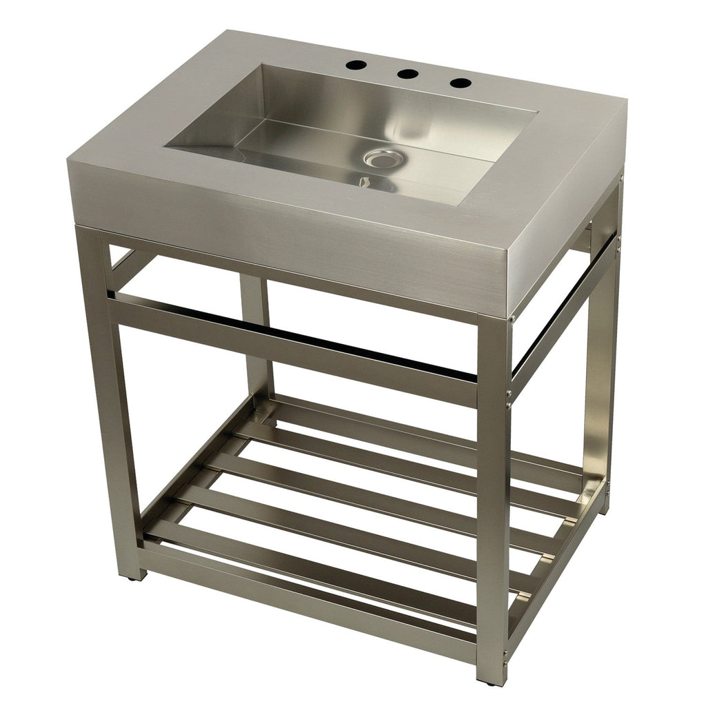 Kingston Brass Kingston Commercial lavabo consola — Níquel Cepillado