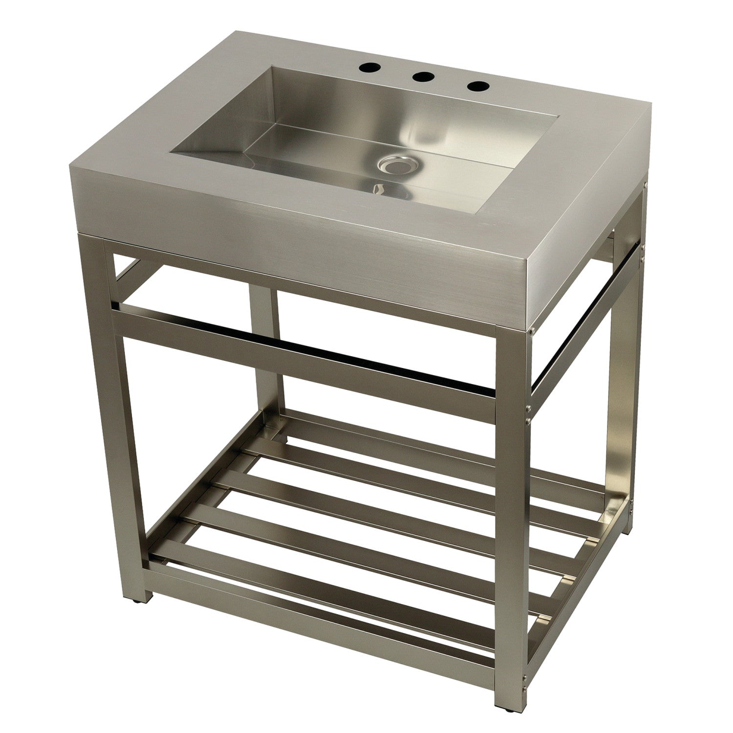 Kingston Brass Kingston Commercial lavabo consola — Níquel Cepillado