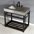 Kingston Brass Kingston Commercial lavabo consola — vista