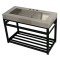 Kingston Brass Kingston Commercial lavabo consola — Negro Mate