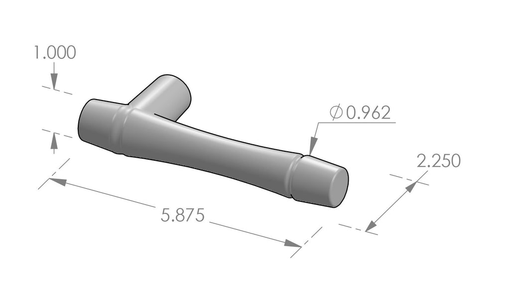 Bamboo Lever (L-152) — dibujo de especificaciones y dimensiones