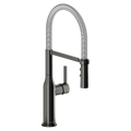Elkay Avado Grifo de Cocina Semiprofesional — Acero Negro y Cromo