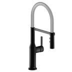 Elkay Avado Grifo de Cocina Semiprofesional — Negro Mate y Cromo
