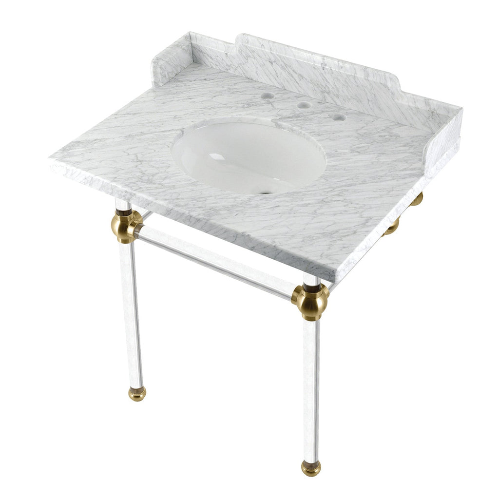 Kingston Brass Pemberton lavabo consola — Latón Cepillado