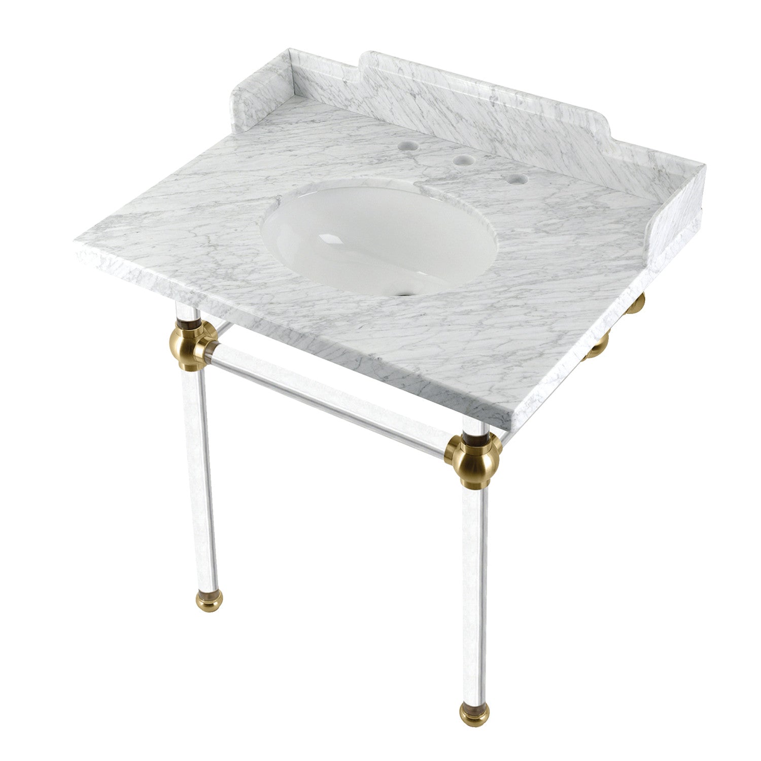 Kingston Brass Pemberton lavabo consola — Latón Cepillado