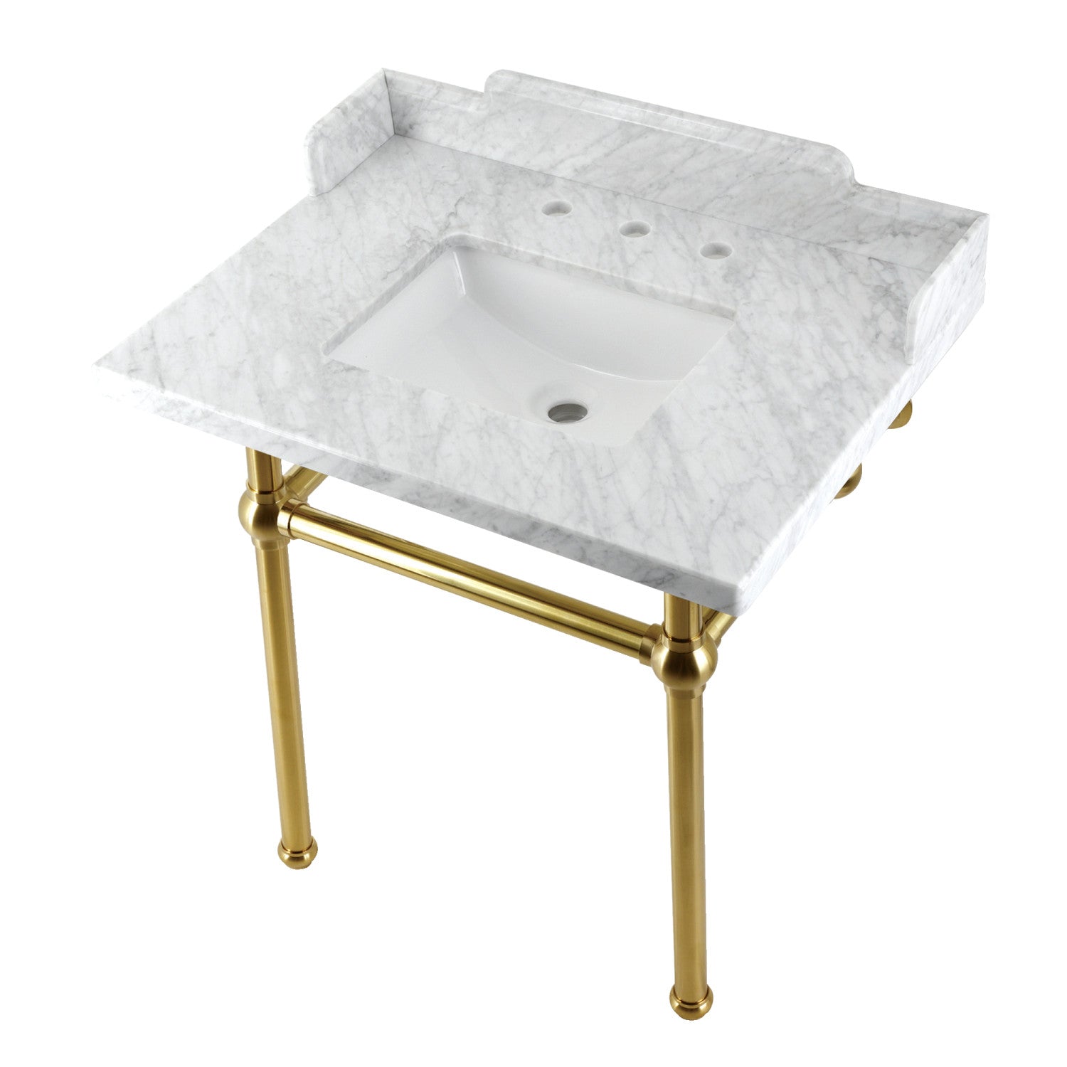 Kingston Brass Pemberton lavabo consola — Latón Cepillado