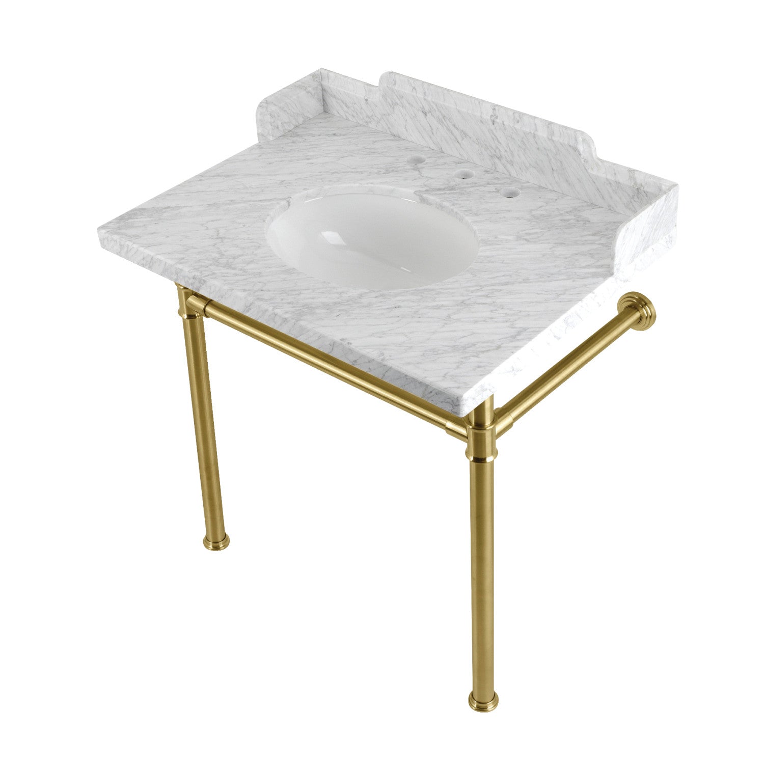 Kingston Brass Dreyden lavabo consola — Latón Cepillado