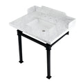 Kingston Brass Viceroy lavabo consola — Negro Mate