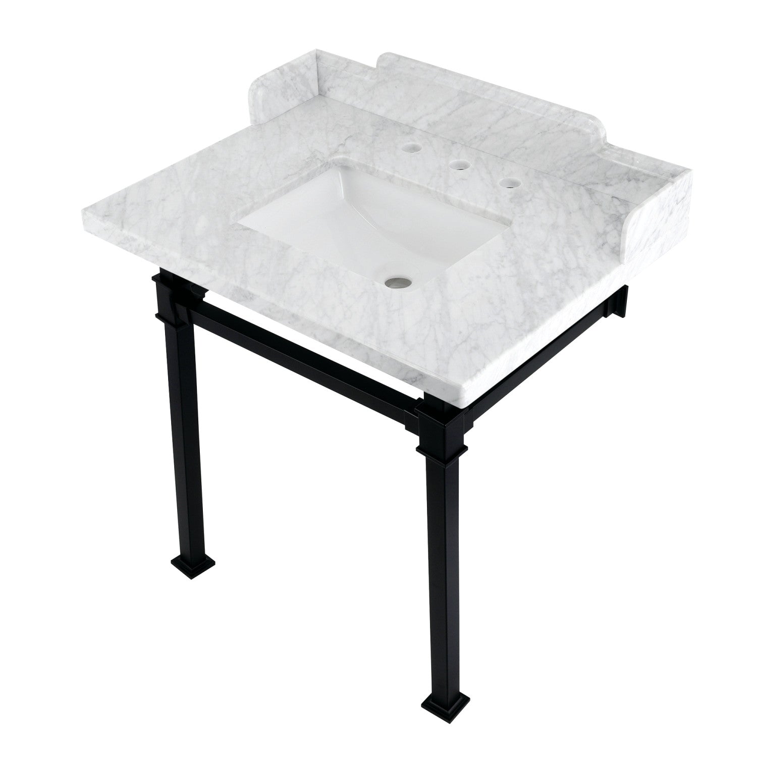 Kingston Brass Viceroy lavabo consola — Negro Mate