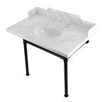 Kingston Brass Wesselman lavabo consola — Negro Mate