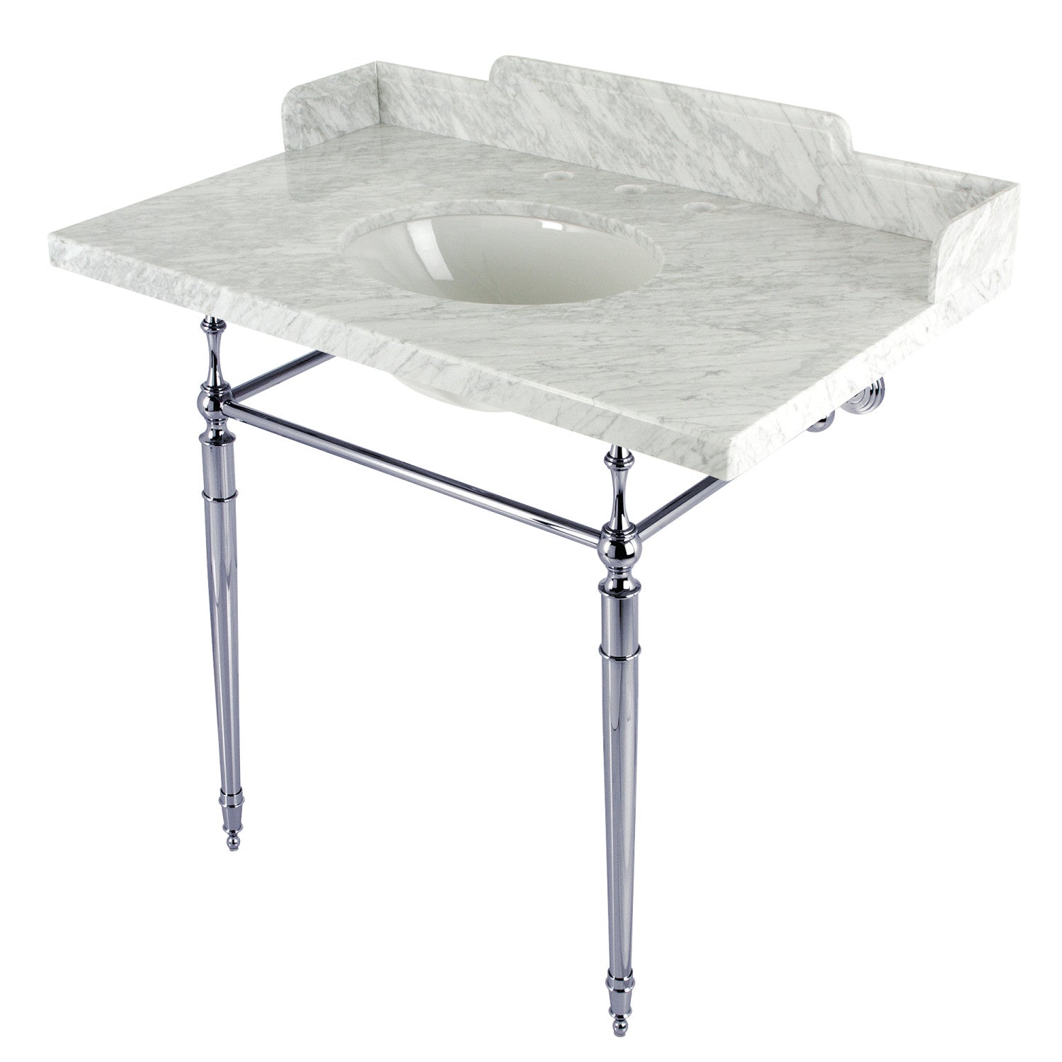 Kingston Brass Habsburg lavabo consola — Cromo Pulido