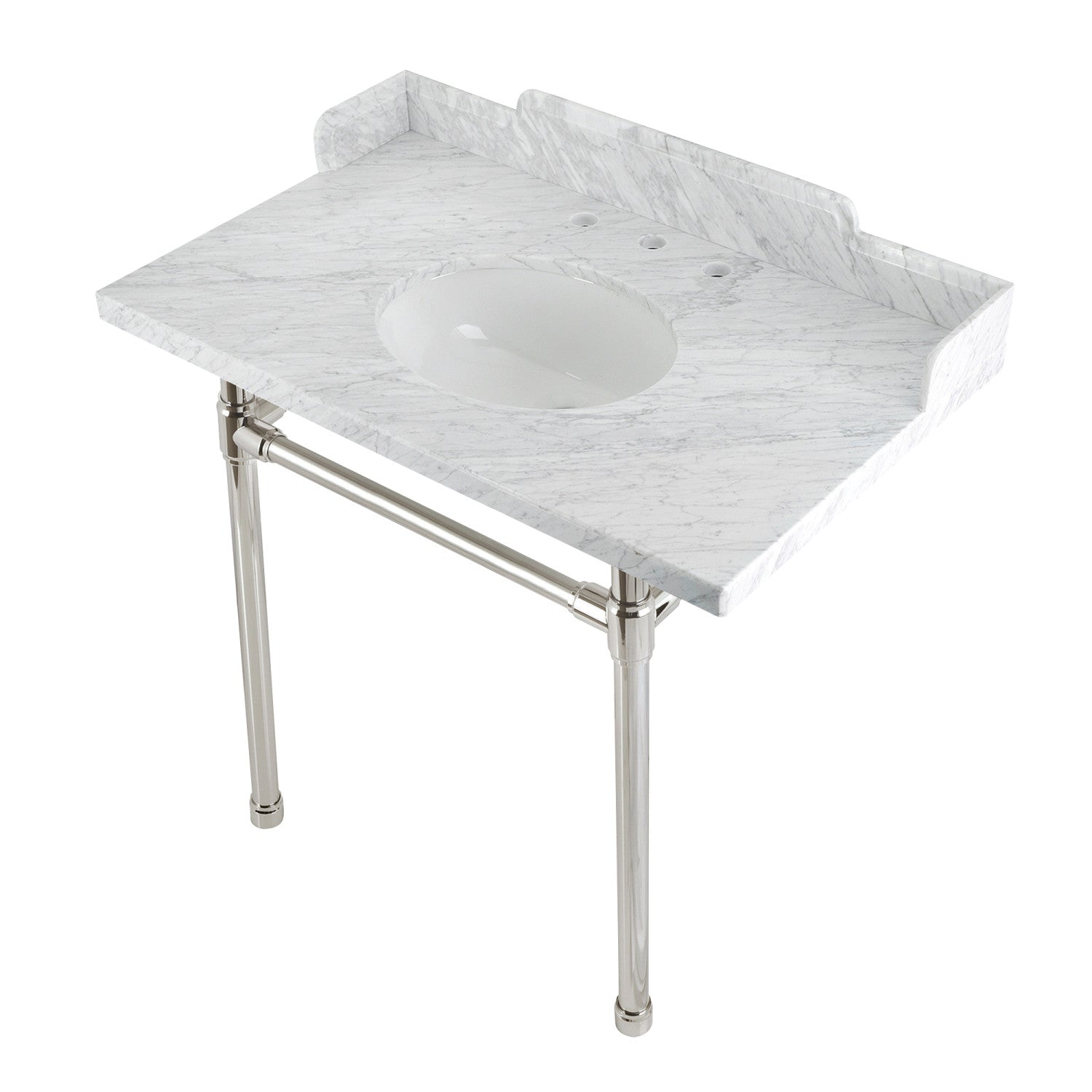 Kingston Brass Dreyden lavabo consola — Níquel Pulido