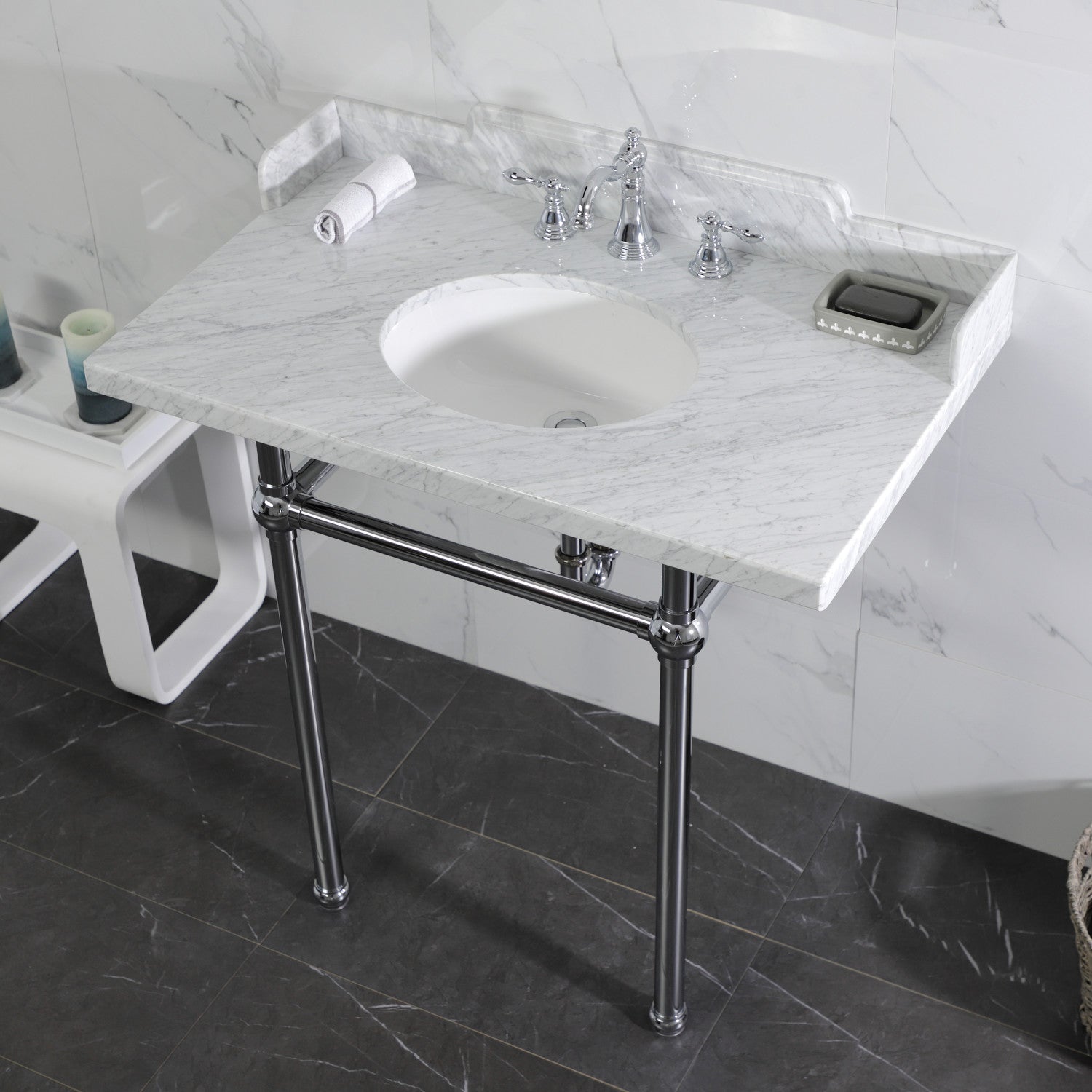 Kingston Brass Pemberton lavabo consola — vista