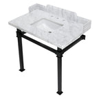 Kingston Brass Viceroy lavabo consola — Negro Mate