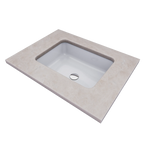 TOTO Lavabo Bajocubierta Rectangular 45 cm - Blanco