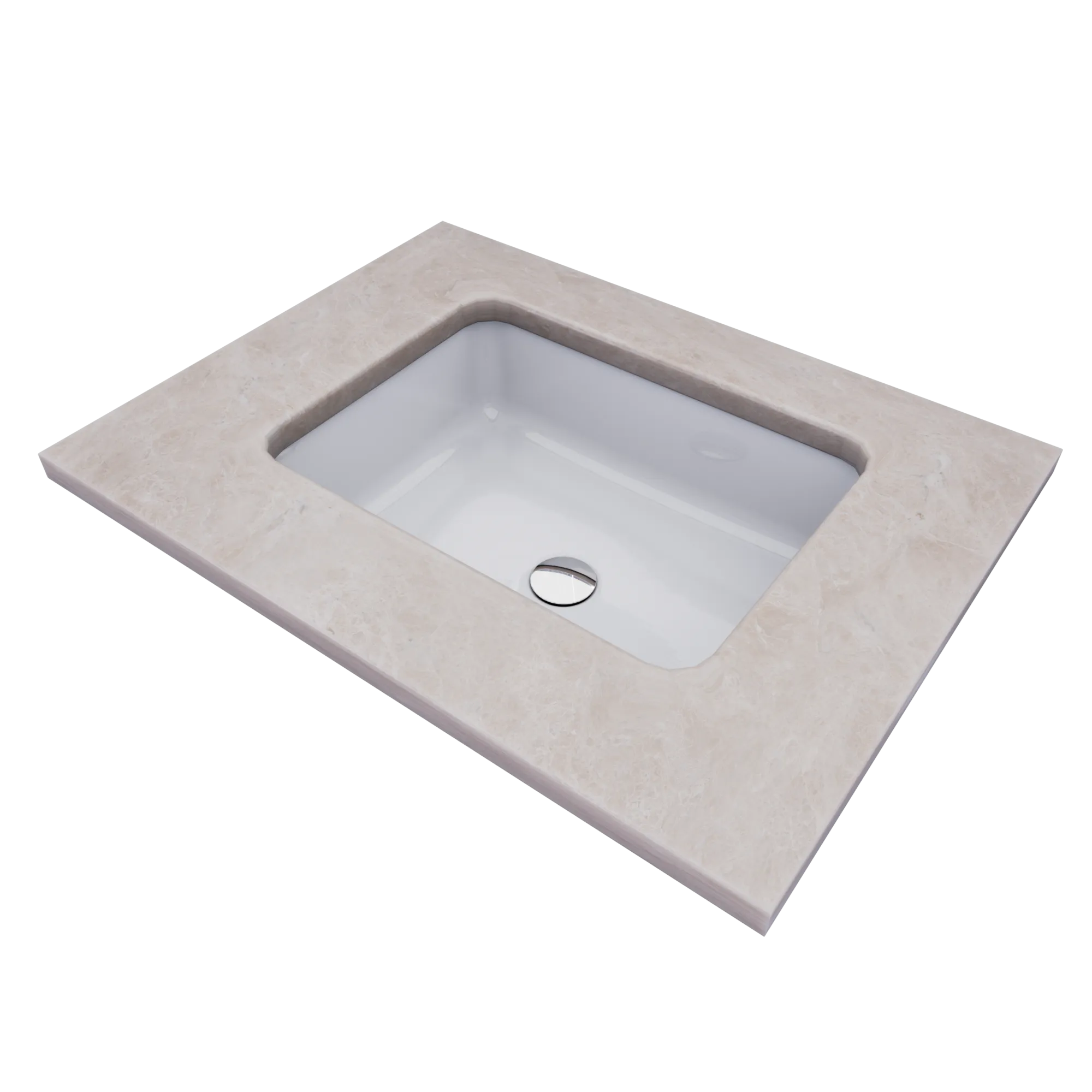 TOTO Lavabo Bajocubierta Rectangular 45 cm - Blanco
