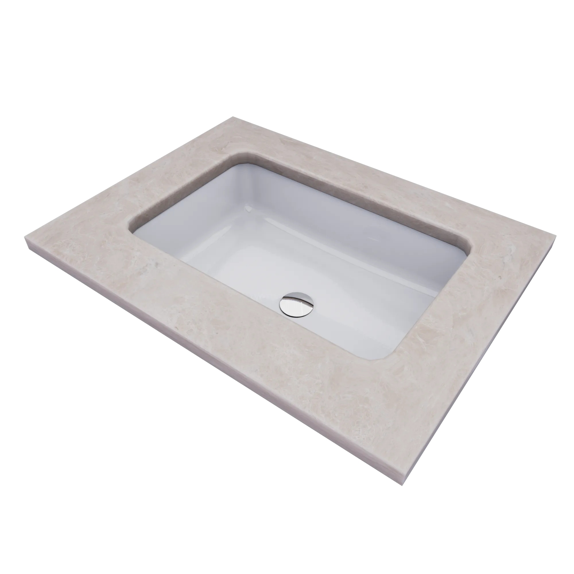 TOTO Lavabo Bajocubierta Rectangular 50 cm - Blanco