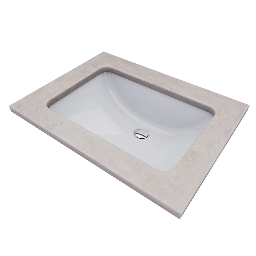 TOTO Lavabo Bajocubierta Rectangular 50 cm (LT1575G) - Blanco