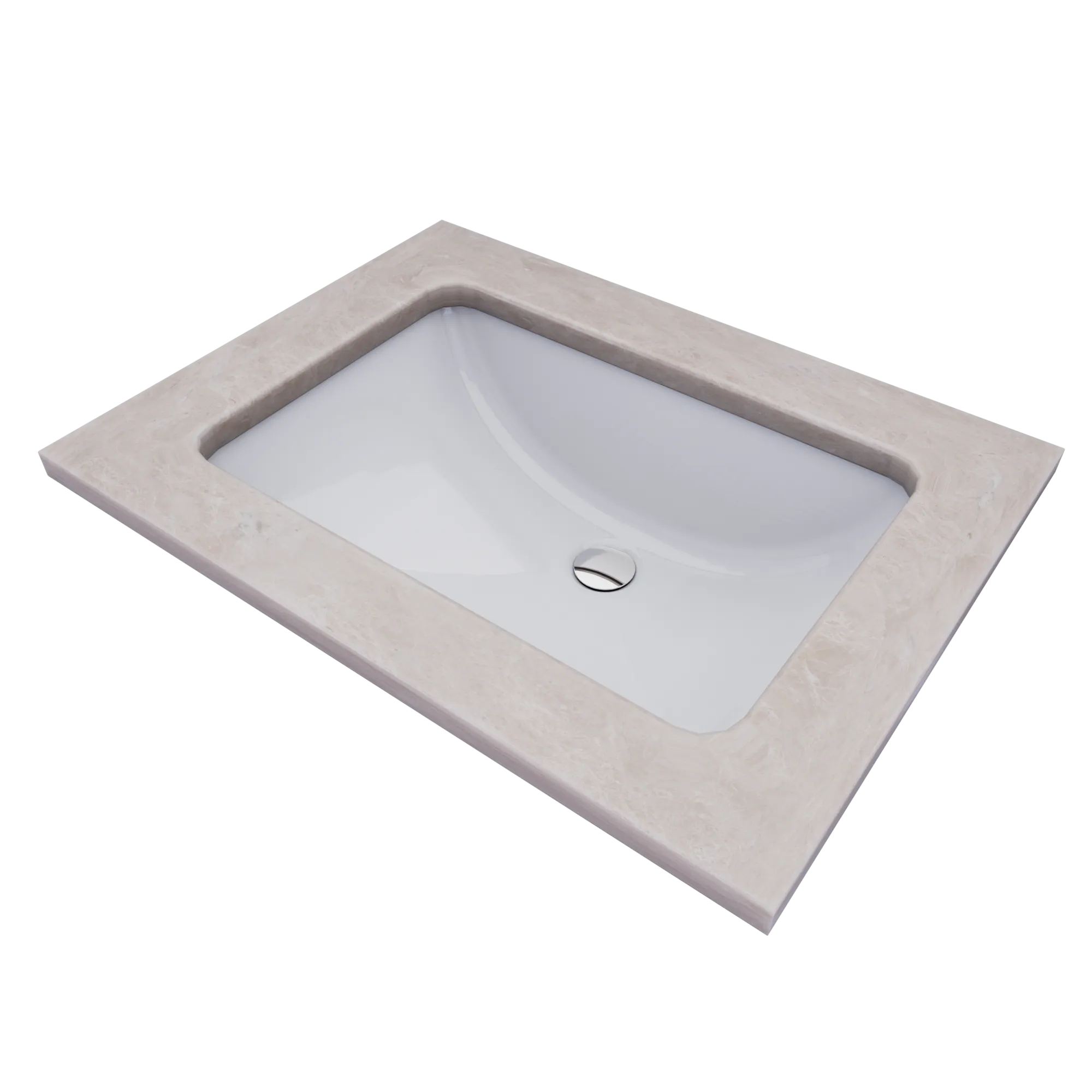 TOTO Lavabo Bajocubierta Rectangular 50 cm (LT1575G) - Blanco