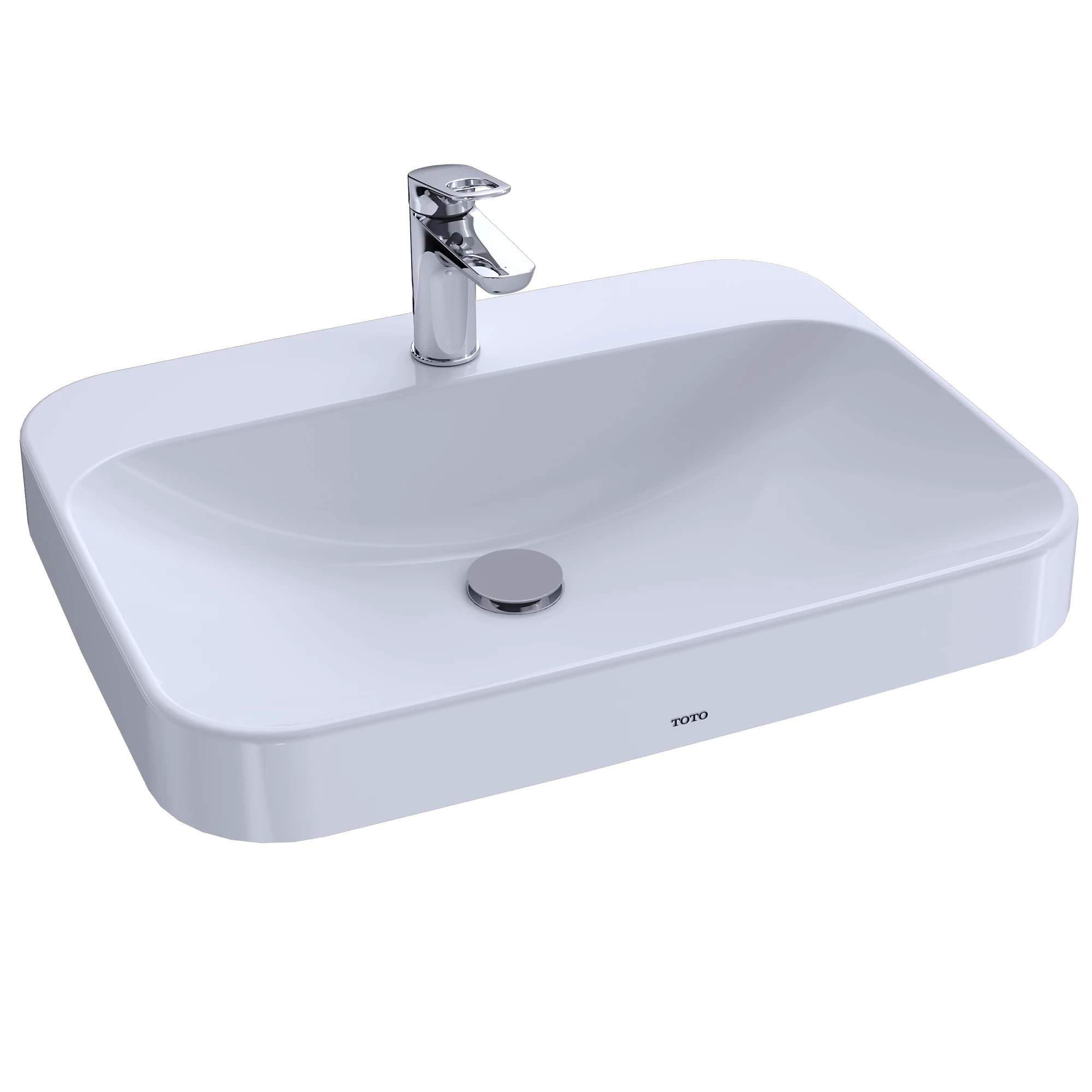TOTO Arvina Lavabo de Sobreponer Rectangular 60 cm (LT416G) - Blanco