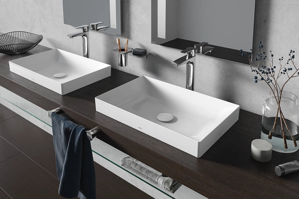 TOTO Kiwami Lavabo de Sobreponer Rectangular 60 cm - Blanco