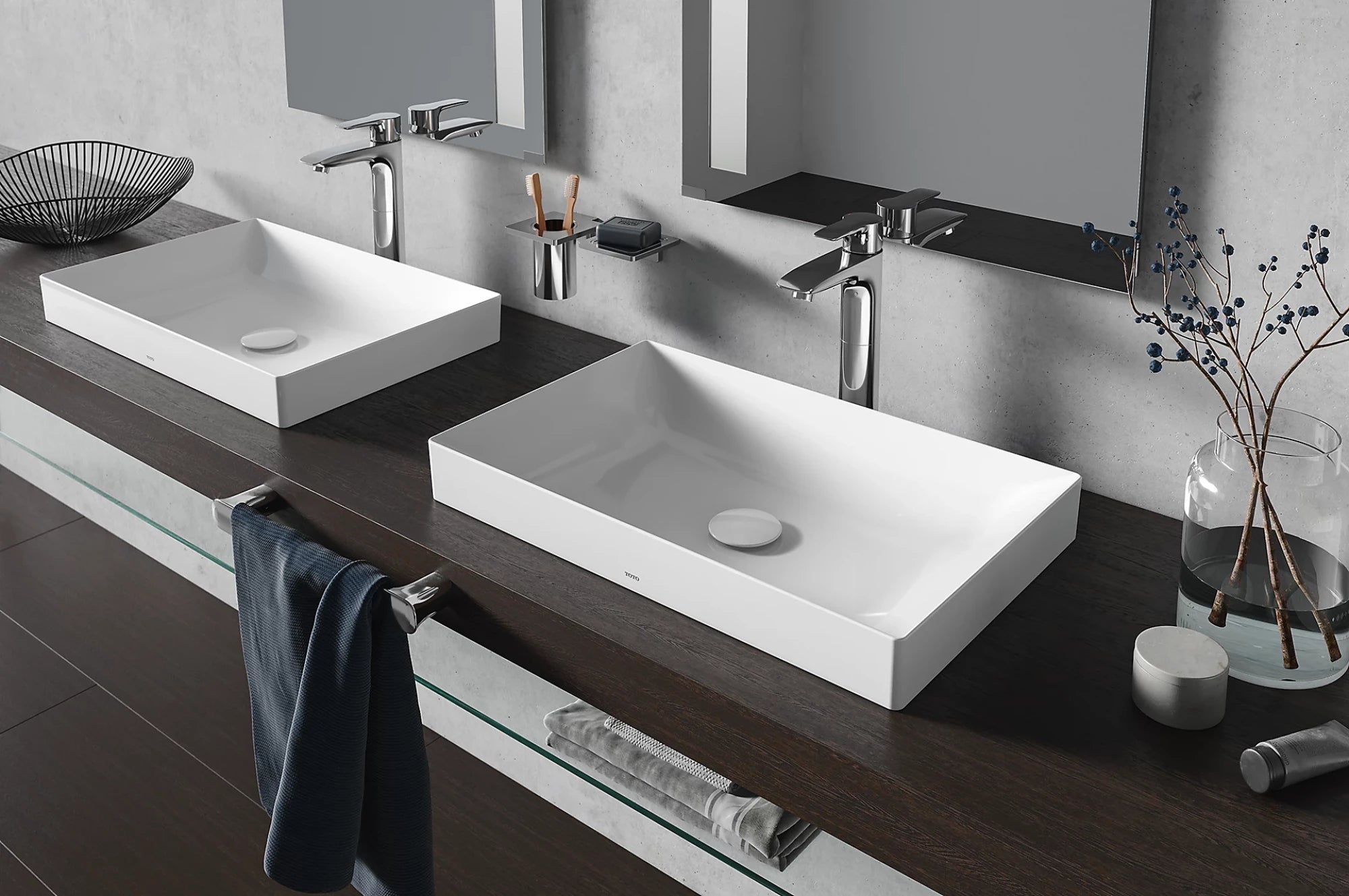 TOTO Kiwami Lavabo de Sobreponer Rectangular 60 cm - Blanco
