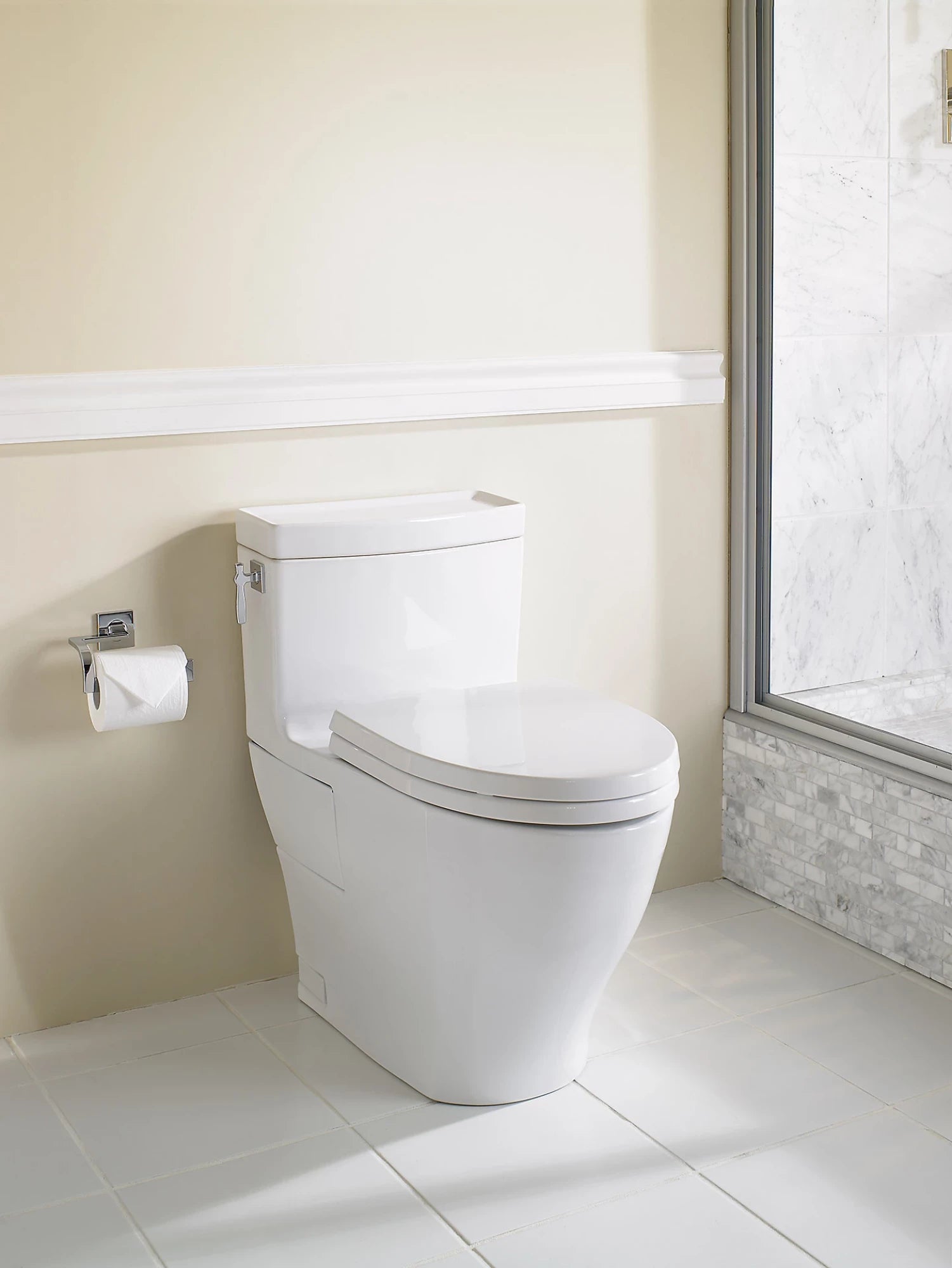 TOTO Aimes Inodoro de Una Pieza — Conexión WASHLET+ - Hueso