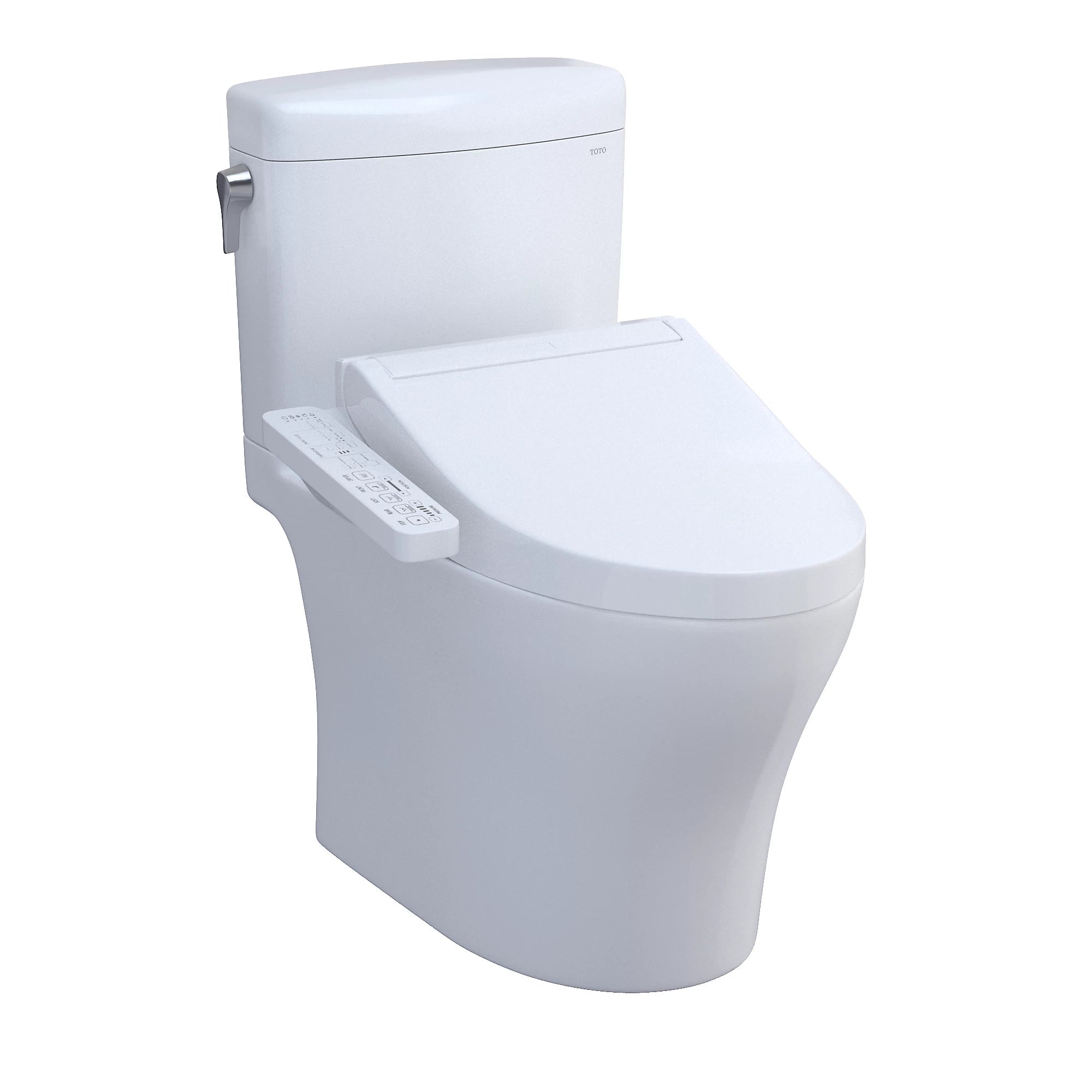 TOTO Aquia® IV Cube Inodoro de Dos Piezas con WASHLET®+ S2 · Altura Universal - Blanco