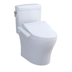 TOTO Aquia® IV Cube Inodoro de Dos Piezas con WASHLET®+ S5 · Altura Universal - Blanco