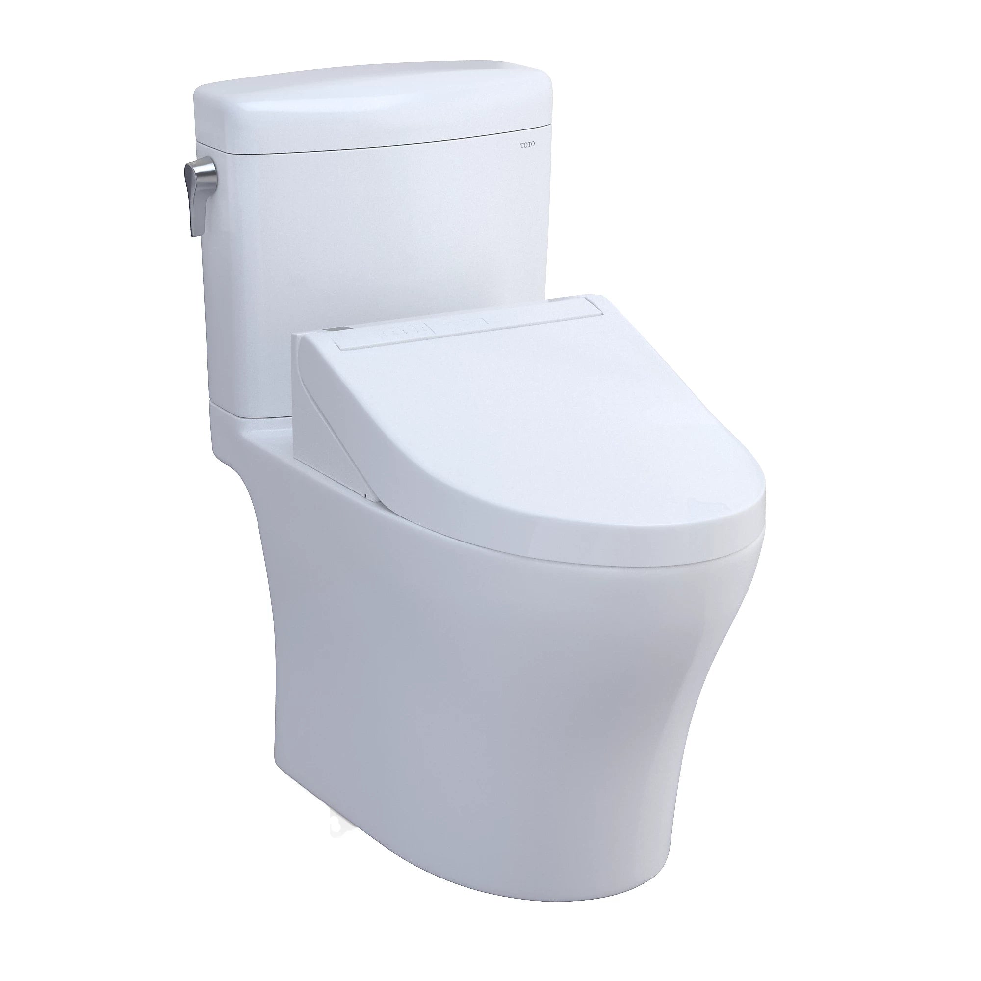 TOTO Aquia® IV Cube Inodoro de Dos Piezas con WASHLET®+ S5 · Altura Universal - Blanco