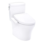 TOTO Aquia® IV Cube Inodoro de Dos Piezas con WASHLET®+ S2 · Altura Universal - Blanco