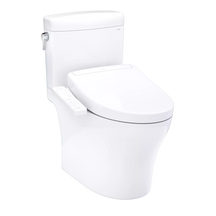 TOTO Aquia® IV Cube Inodoro de Dos Piezas con WASHLET®+ S2 · Altura Universal - Blanco