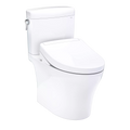 TOTO Aquia® IV Cube Inodoro de Dos Piezas con WASHLET®+ S5 · Altura Universal - Blanco