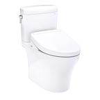 TOTO Aquia® IV Cube Inodoro de Dos Piezas con WASHLET®+ S5 · Altura Universal - Blanco