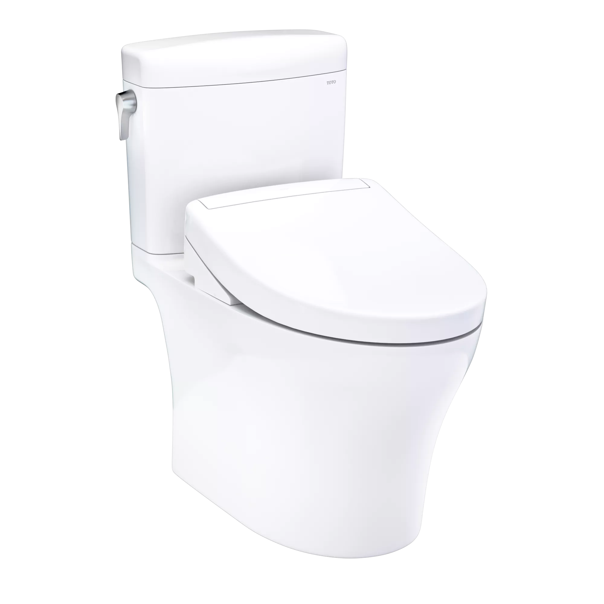 TOTO Aquia® IV Cube Inodoro de Dos Piezas con WASHLET®+ S5 · Altura Universal - Blanco