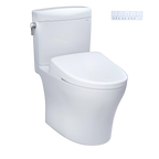 TOTO Aquia® IV Cube Inodoro de Dos Piezas con WASHLET®+ S7 · Altura Universal - Blanco