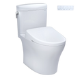 TOTO Aquia® IV Cube Inodoro de Dos Piezas con WASHLET®+ S7A · Altura Universal - Blanco
