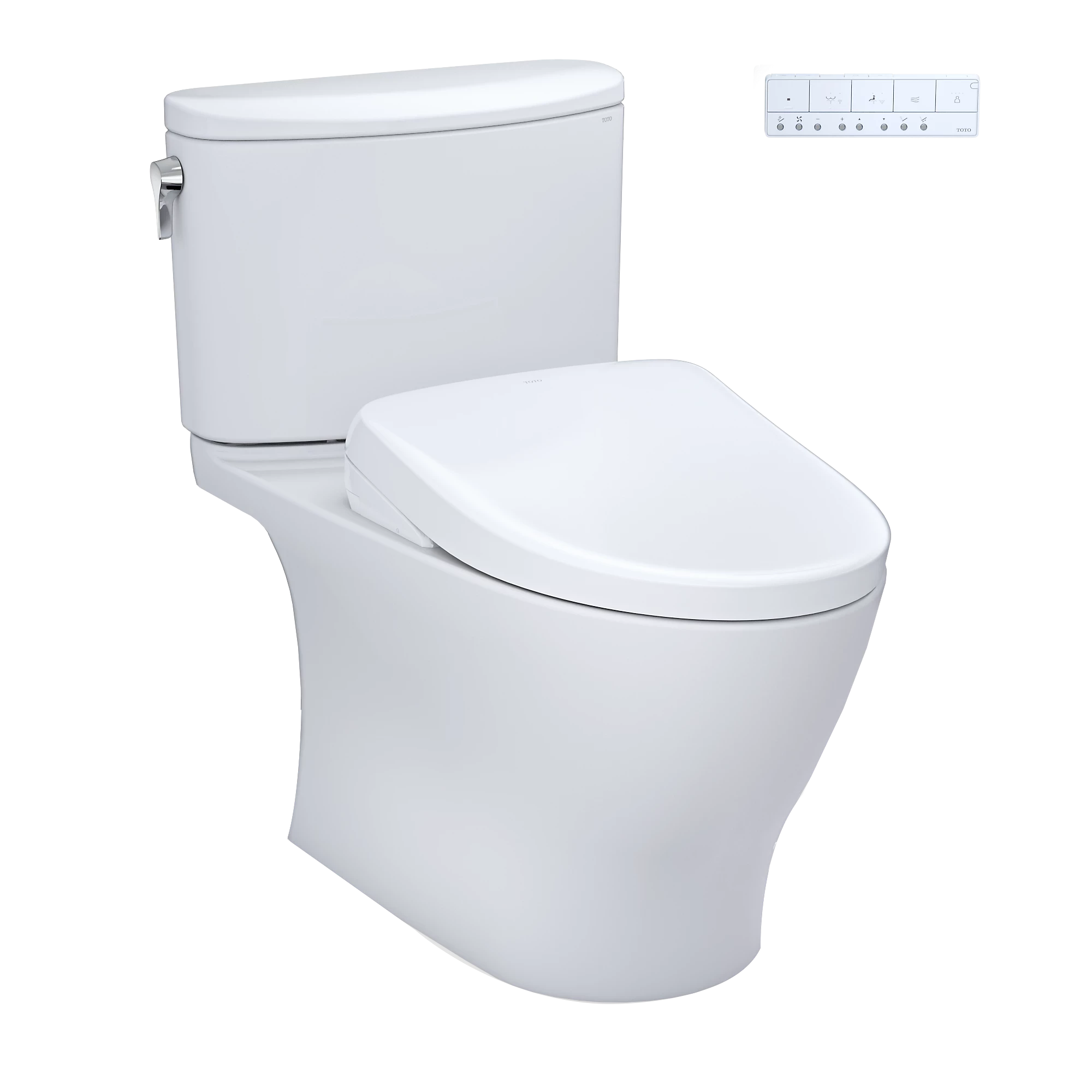 TOTO Nexus Inodoro de Dos Piezas con WASHLET®+ S7 (MW4424726CEFGA) - Blanco