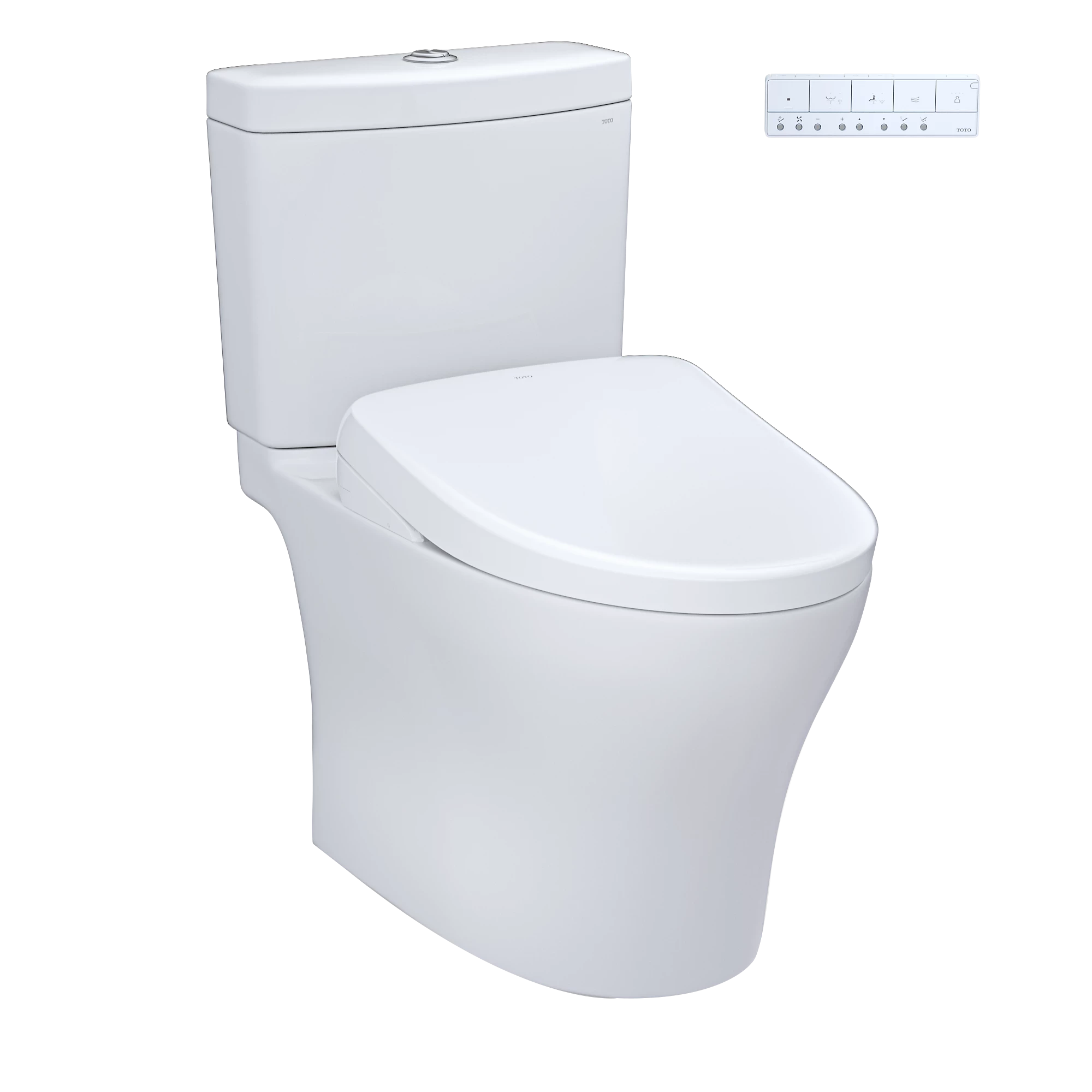 TOTO Aquia® IV Inodoro de Dos Piezas con WASHLET®+ S7 · Altura Universal - Blanco