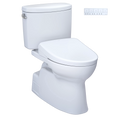 TOTO Vespin II Inodoro de Dos Piezas con WASHLET®+ S7A (MW4744736CEFGA) - Blanco