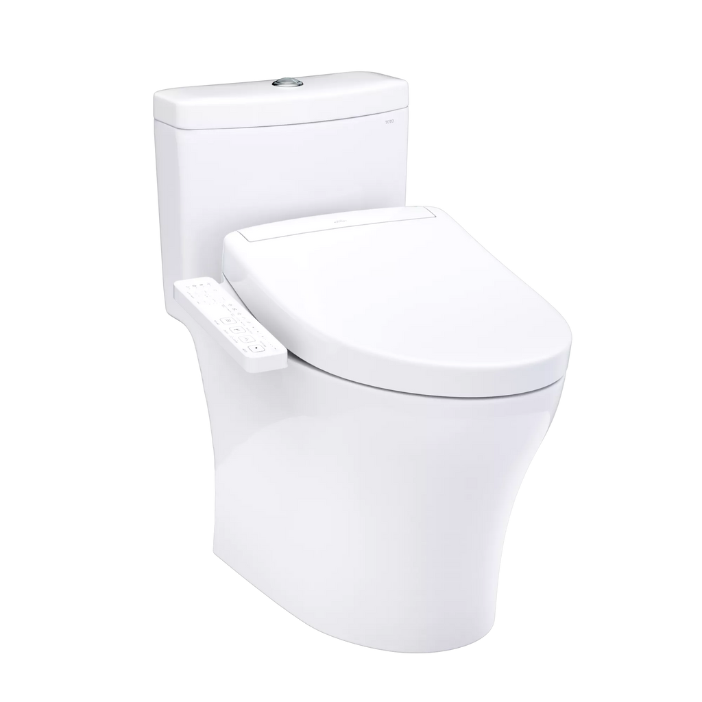 TOTO Aquia® IV Inodoro de Una Pieza con WASHLET®+ S2 · Altura Universal - Blanco