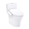 TOTO Aquia® IV Inodoro de Una Pieza con WASHLET®+ S2 · Altura Universal - Blanco