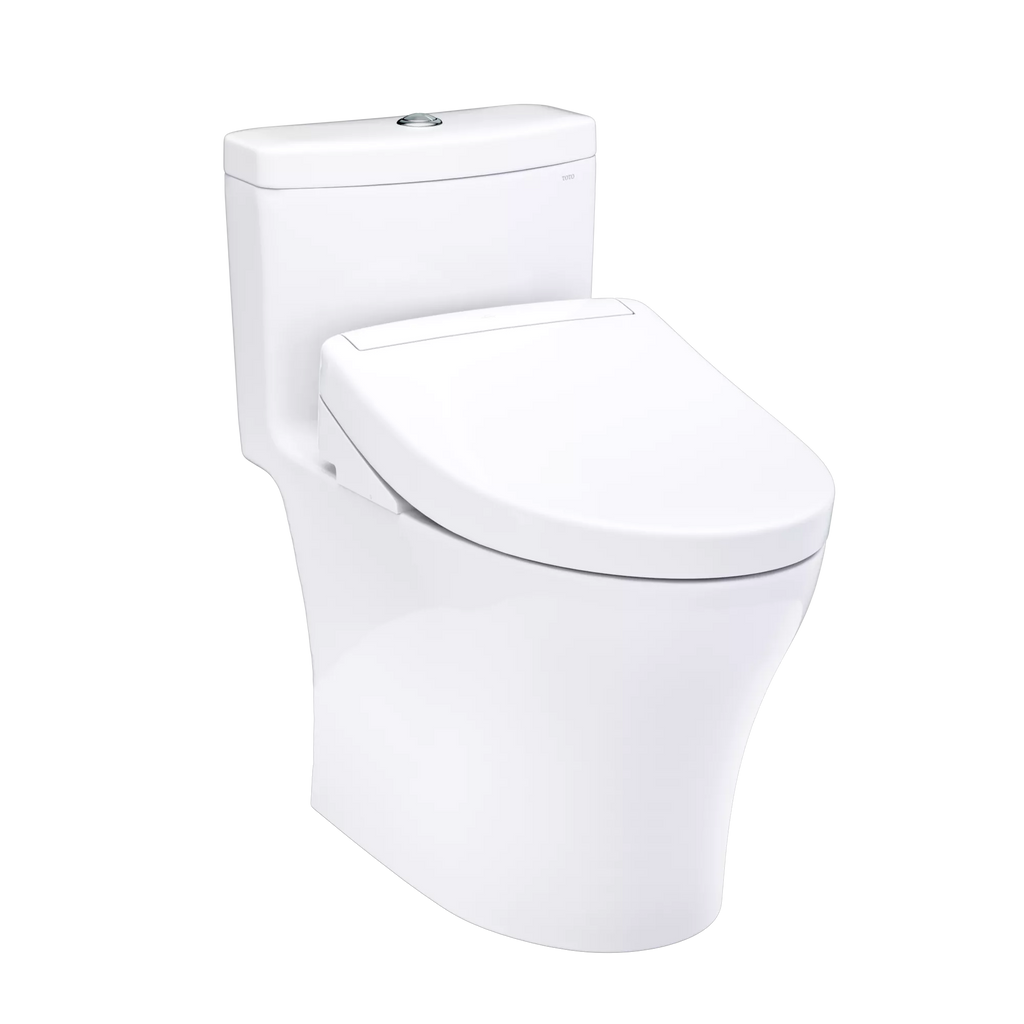 TOTO Aquia® IV Inodoro de Una Pieza con WASHLET®+ S5 · Altura Universal - Blanco