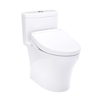 TOTO Aquia® IV Inodoro de Una Pieza con WASHLET®+ S5 · Altura Universal - Blanco