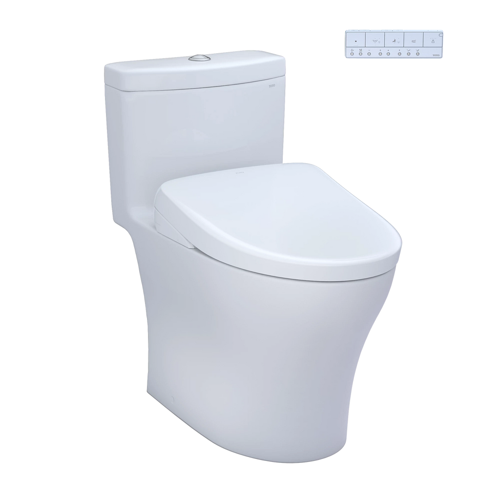 TOTO Aquia® IV Inodoro de Una Pieza con WASHLET®+ S7A · Altura Universal - Blanco