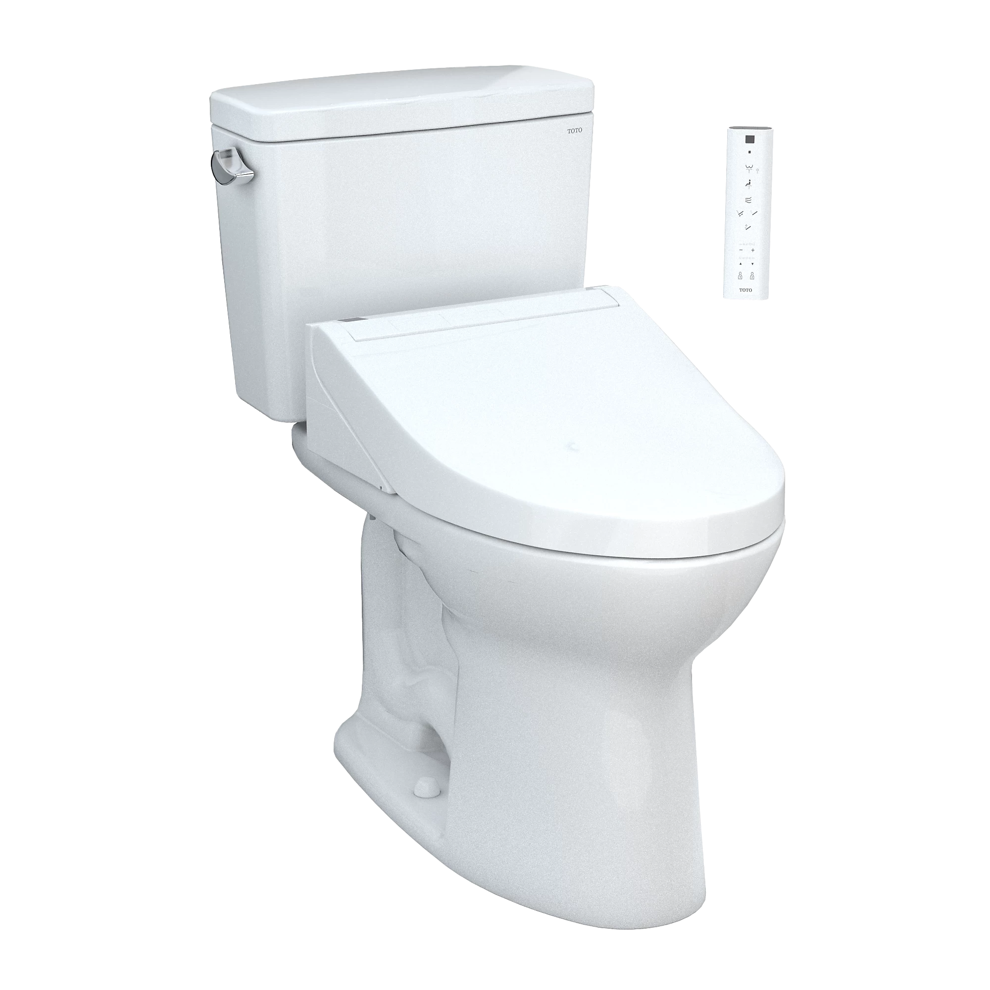 TOTO Drake Inodoro de Dos Piezas con WASHLET®+ S5 · Altura Universal (MW7763446CSFG) - Blanco