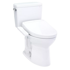 TOTO Drake Inodoro de Dos Piezas con WASHLET®+ S2 (MW7763346CSG) - Blanco