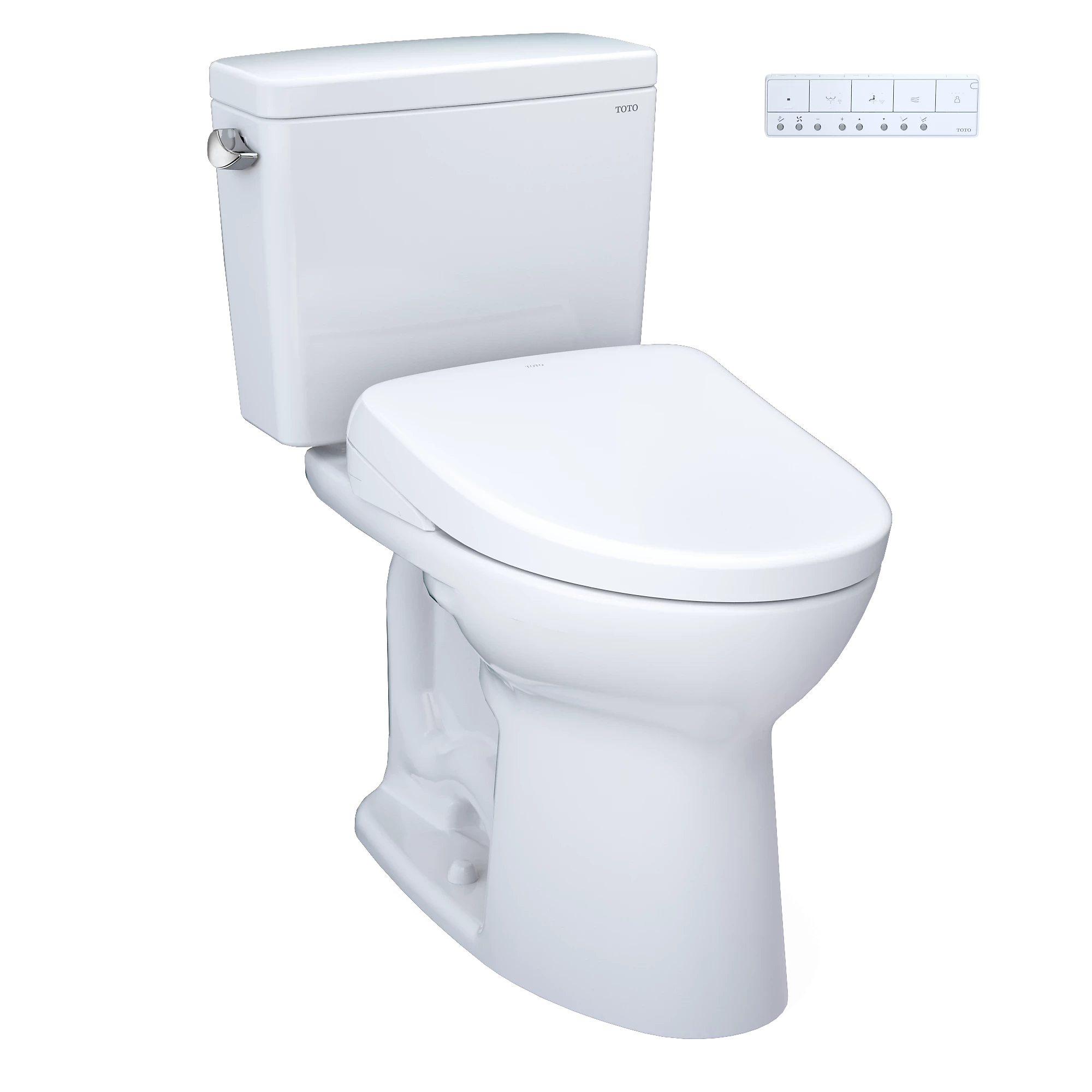 TOTO Drake Inodoro de Dos Piezas con WASHLET®+ S7 · Altura Universal (MW7764726CSFGA) - Blanco