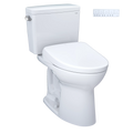 TOTO Drake Inodoro de Dos Piezas con WASHLET®+ S7A · Altura Universal (MW7764736CSFGA) - Blanco